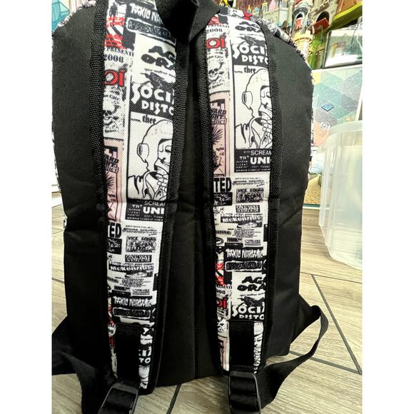 PUNK Rock Hardcore Black Backpack Bag GBH Music Black Flag - Picture 5 of 12